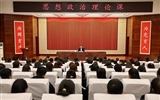 王国斌在武威职业学院讲思政课