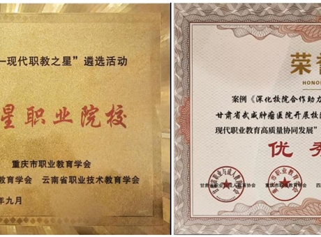 学校荣获“创新发展之星职业院校”